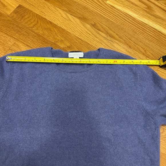 Charter Club 2-Ply 100% Cashmere purple Sweater Size L - Picture 5 of 7